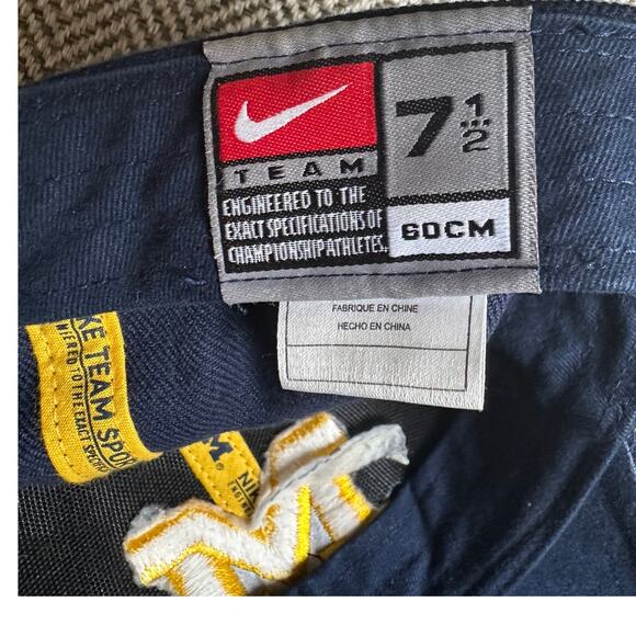 University of Michigan M Embroidered Baseball Hat Nike 7 1/2 60 cm - Picture 3 of 9